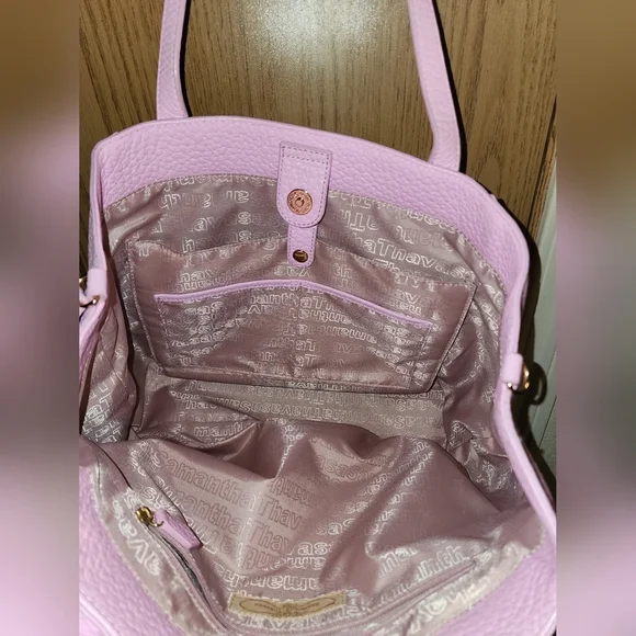 Excellent used condition samantha thavasa pink studded tote see pics for callout - Picture 9 of 12